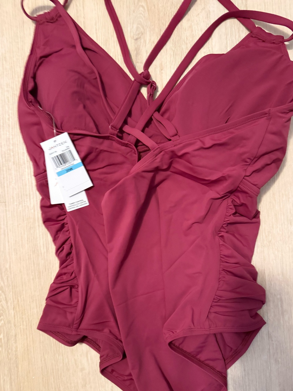 Jantzen Smoothing One-Piece Swimsuit in Deep Berry